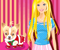 Barbie And Her Cute Dog