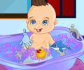 Cute Baby Bathing